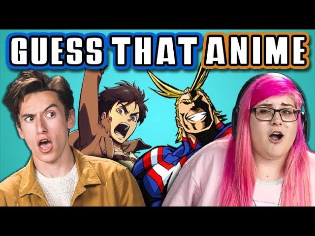 GUESS THAT ANIME CHALLENGE with TEENS & COLLEGE KIDS (React)